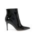 Glossy leather ankle boots