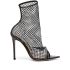 Open-toe boots with mesh detail