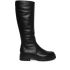 Black knee-high leather boots