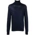 Blue roll neck knitted sweater