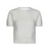Ribbed white T-shirt in wool blend