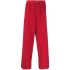 Red ribbed trousers