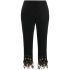Black crop trousers with studs