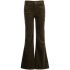 Logo-patch corduroy flared trousers