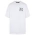 White short-sleeved T-shirt with monogram PA embroidery