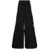 Black cargo trousers with logo