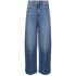 Washed-denim wide-leg jeans