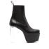 160mm open-toe leather heeled boot