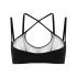 Black bralette top with woven straps