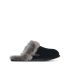 Black suede Scuffette slippers