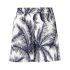 White and blue palm tree-print shorts