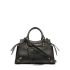Neo Classic Small Top Handle Bag in black grained calfskin