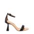 Black smooth leather sandals