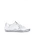 Sneakers Superstar bianche con talloncino argento