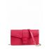 Viv' Clutch Lacquered Buckle in pink leather