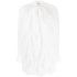 White sheer ruffle-embellished silk blouse