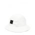 Logo patch white bucket Hat