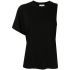 Black Della asymmetric T-shirt