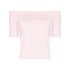 Pink off-shoulder T-shirt
