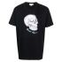 Skull print black T-shirt