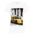 T-shirt bianca con stampa taxi