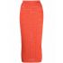 Perforated orange Skirt