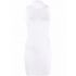Monogram pattern sleeveless white Dress