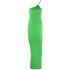 Ribbed knit green maxi Dress
