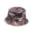 Embroidered logo brown camouflage bucket Hat