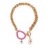 Anchor pendant gold Choker with pink detail