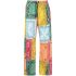 Pantaloni dritti con stampa bandana multicolore