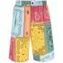 Multicolored patchwork design Bermuda Shorts