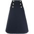 Blue A-line Skirt with buttons