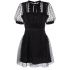 Puff sleeves black mini Dress
