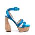 Antonia blue satin effect Sandals