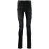 Black logo-patch slim-fit jeans