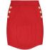 Button detail red Skirt