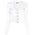 Button detail white cropped Cardigan