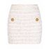 Pocket-front white mini Skirt