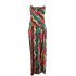 Multicolored abstract print long Dress