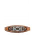 Beaded brown leather Belt