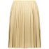 Gold pleated short Skirt with jacquard geometric pattern