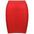Minigonna aderente rossa in maglia sottile