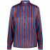 Red and blue striped satin Shirt