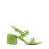 Quilted detail green Sandals