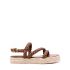 Brown braided open toe Sandals
