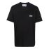 Black star-print cotton T-shirt