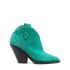 Pointed green ankle Boots