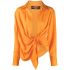 Draped knot orange Shirt