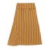 Flared yellow striped Skirt